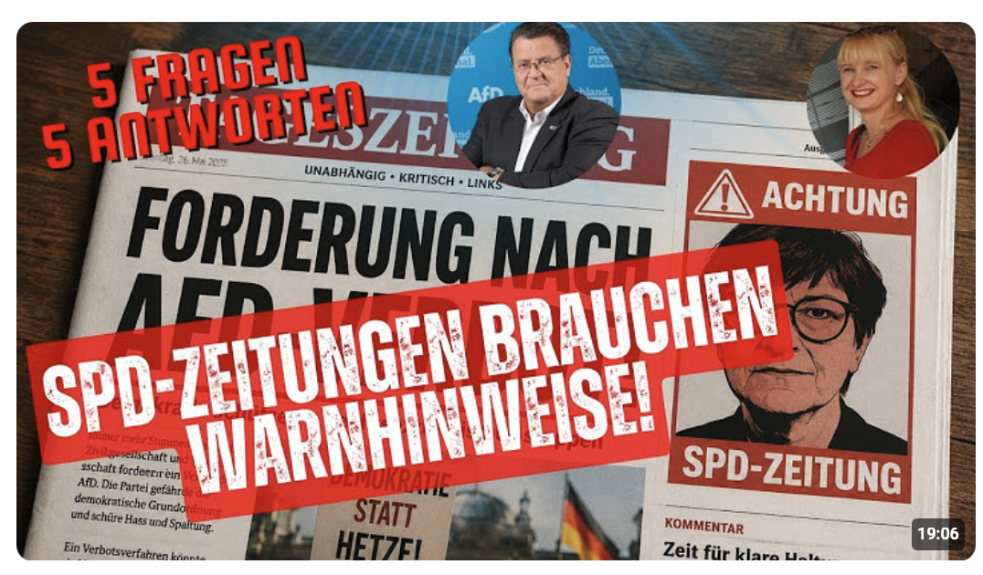 Warmhinweise auf SPD-Zeitungen: Meinungs- und Pressefreiheit schützen! 5 Fragen 5 Antworten