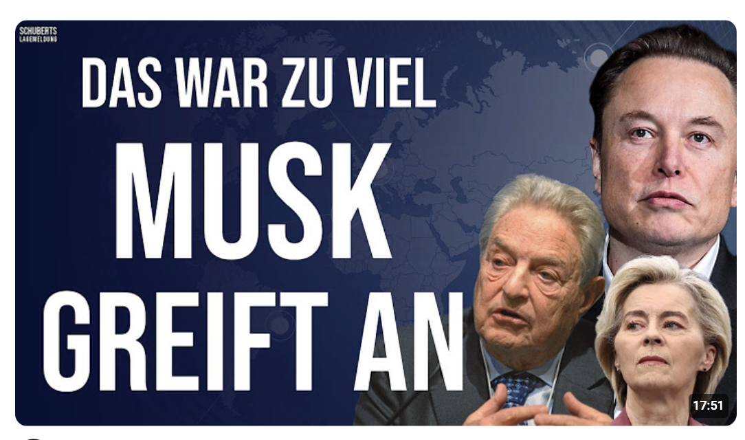 Schwere Vorwürfe gegen Soro* Schnappatmung im Mainstream DARUM bekämpfen sie Elon Musk WIRKLICH