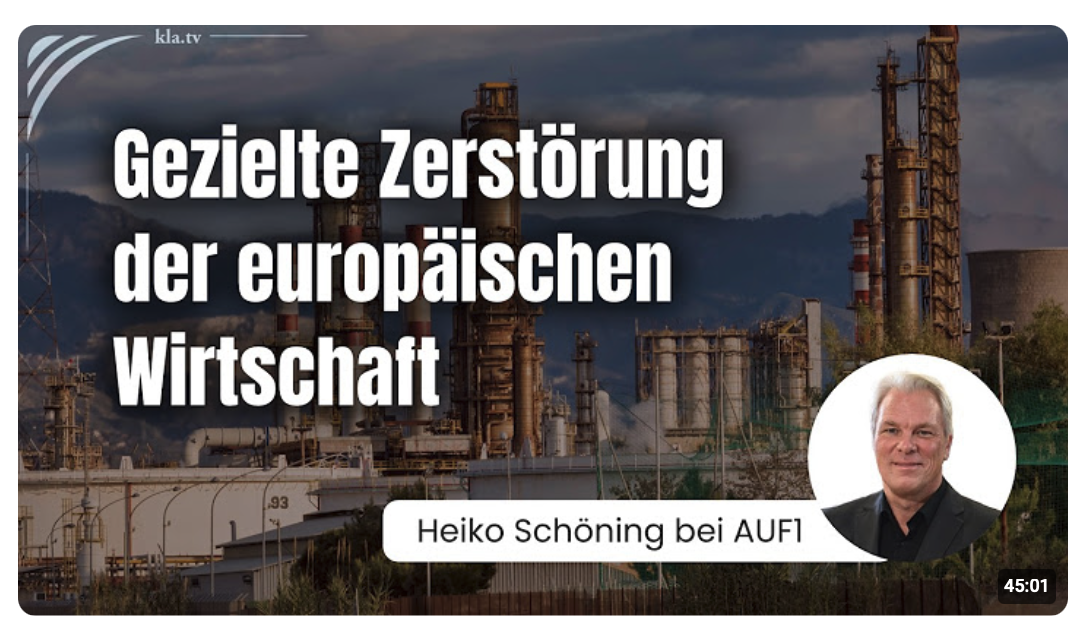 So wird unsere Wirtschaft gezielt zerstört –„Es ist ein Plan!“ Heiko Schöning bei AUF1
