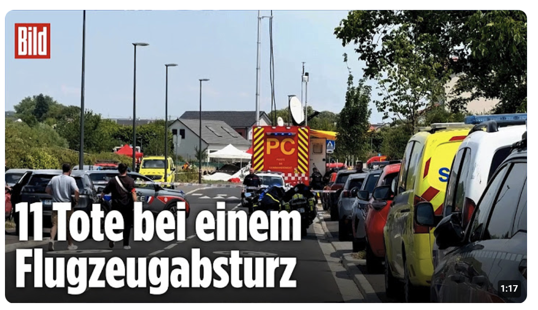 FLUGZEUGABSTURZ: Tödlicher Unfall von deutschen Kleinflugzeug bei Nancy!