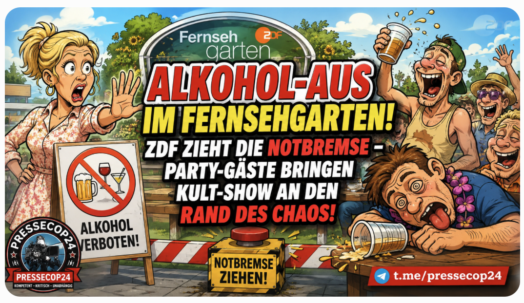 ALKOHOL-AUS IM FERNSEHGARTEN!