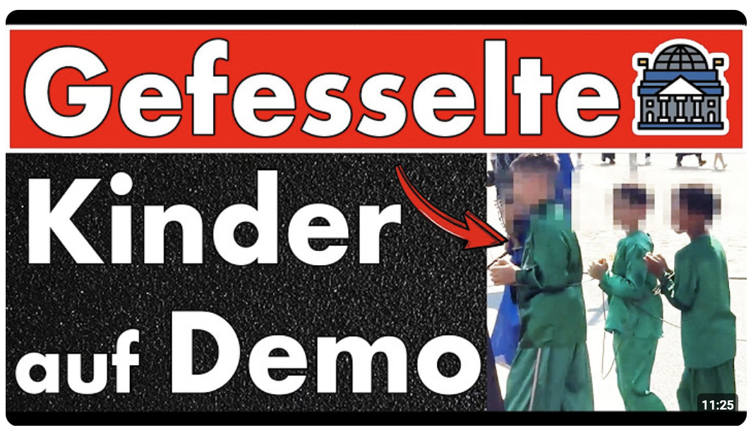 Gefesselte Kinder bei Islamisten-Demo im Kalifat Berlin! Kindeswohl-Gefährdung!