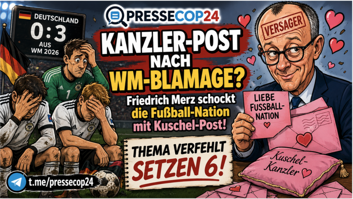 KANZLER-POST NACH WM-BLAMAGE?  Friedrich Merz schockt die Fußball-Nation mit Kuschel-Post! Thema verfehlt setzen 6!
