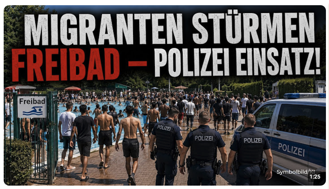 Große Migrantengruppe stürmte Freibad und löste Polizeieinsatz aus