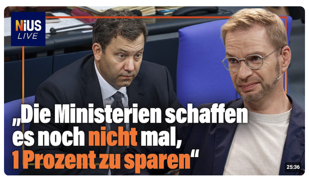 Klingbeils „Sparpläne“ sind in Wahrheit eine linke Umverteilung | NIUS Live