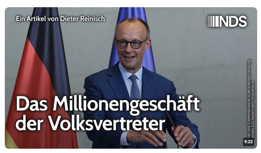 Das Millionengeschäft der Volksvertreter | Dieter Reinisch | NDS-Podcast