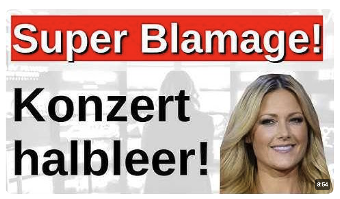 Super Blamage! Kleines Stadion! Konzert vor halbleeren Rängen! Zuschauer blieben aus!
