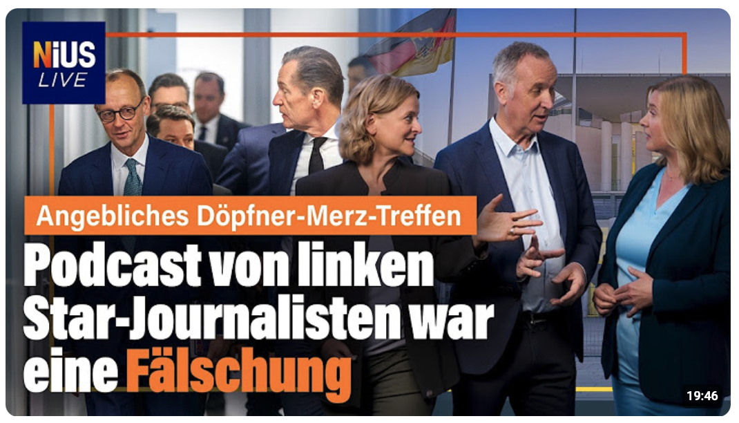 Linker Podcast blamiert sich: Fake-SMS über Döpfner und Merz aufgeflogen | NIUS Live