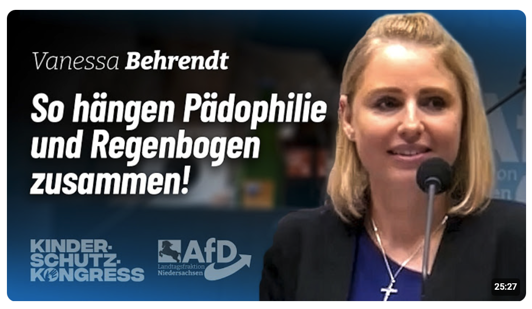 So hängen Pädophilie und Regenbogen zusammen! – Vanessa Behrendt (AfD)
