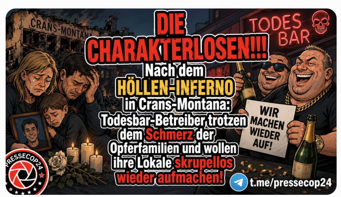 DIE CHARAKTERLOSEN!!! Nach dem Höllen-Inferno in Crans-Montana: Todesbar-Betreiber trotzen dem Schmerz der Opferfamilien und wollen ihre Lokale skrupellos wieder aufmachen!