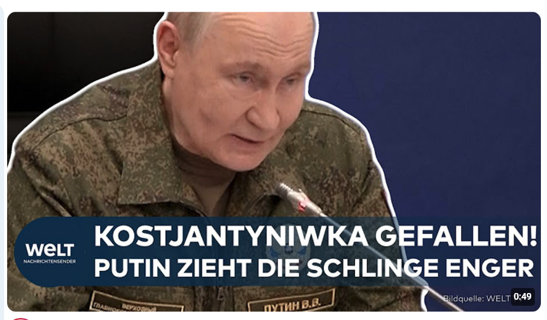 KRIEG IN DER UKRAINE: Putin erobert Kostjantyniwka! Massive Drohnenangriffe fordern Todesopfer