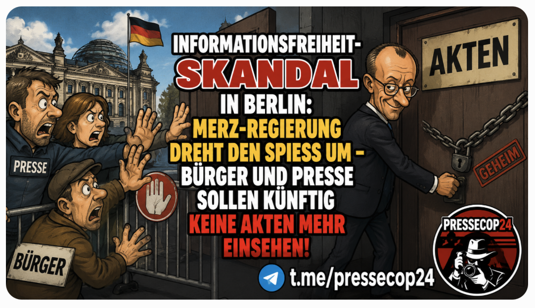 Informationsfreiheit-SKANDAL IN BERLIN: Merz-Regierung dreht den Spieß um – Bürger und Presse sollen künftig keine Akten mehr einsehen!