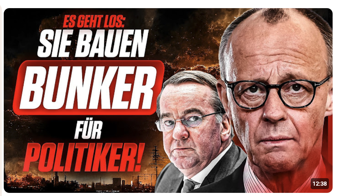 Heimlich: DEUTSCHLAND baut BUNKER für POLITIKER! Aber NICHT für DICH!