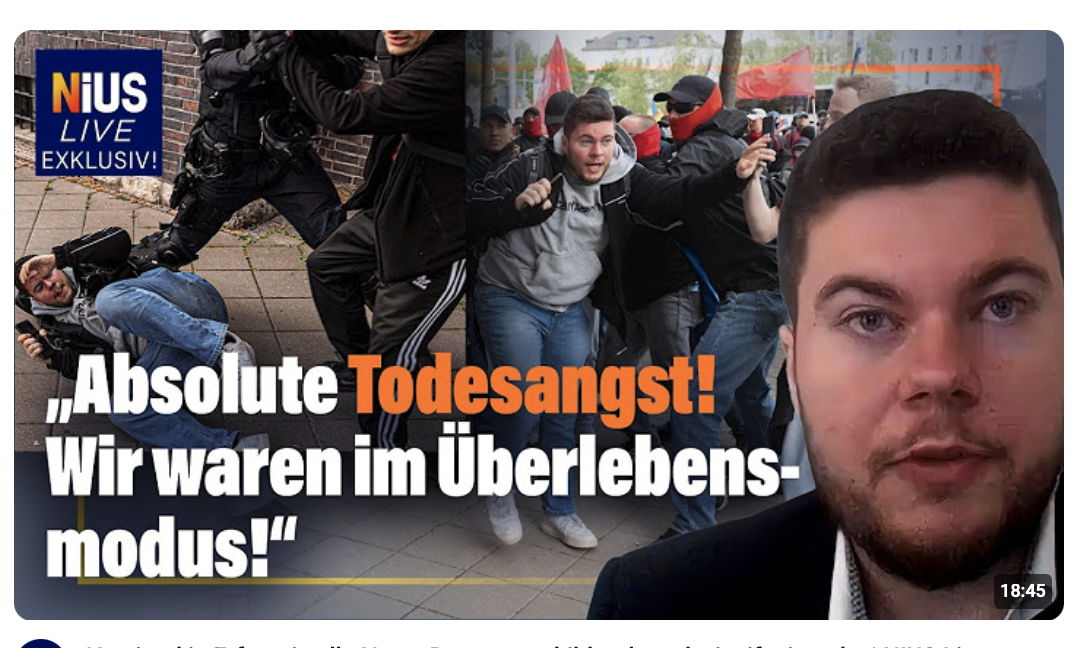 Hetzjagd in Erfurt: Apollo News-Reporter schildert brutale Antifa-Attacke | NIUS Live
