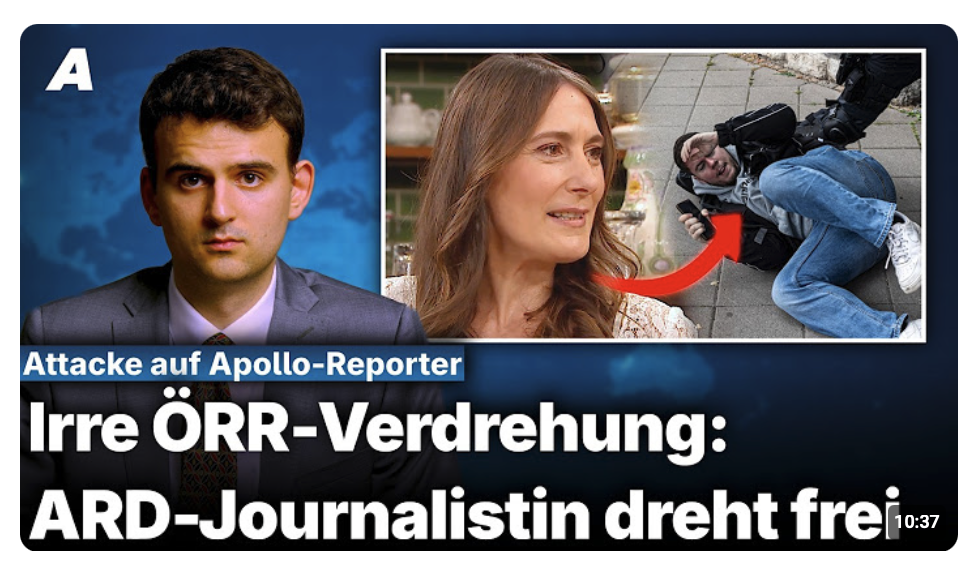 Prügelattacke auf Apollo-Reporter: ÖRR-Journalistin blamiert sich mit AfD-Angriff