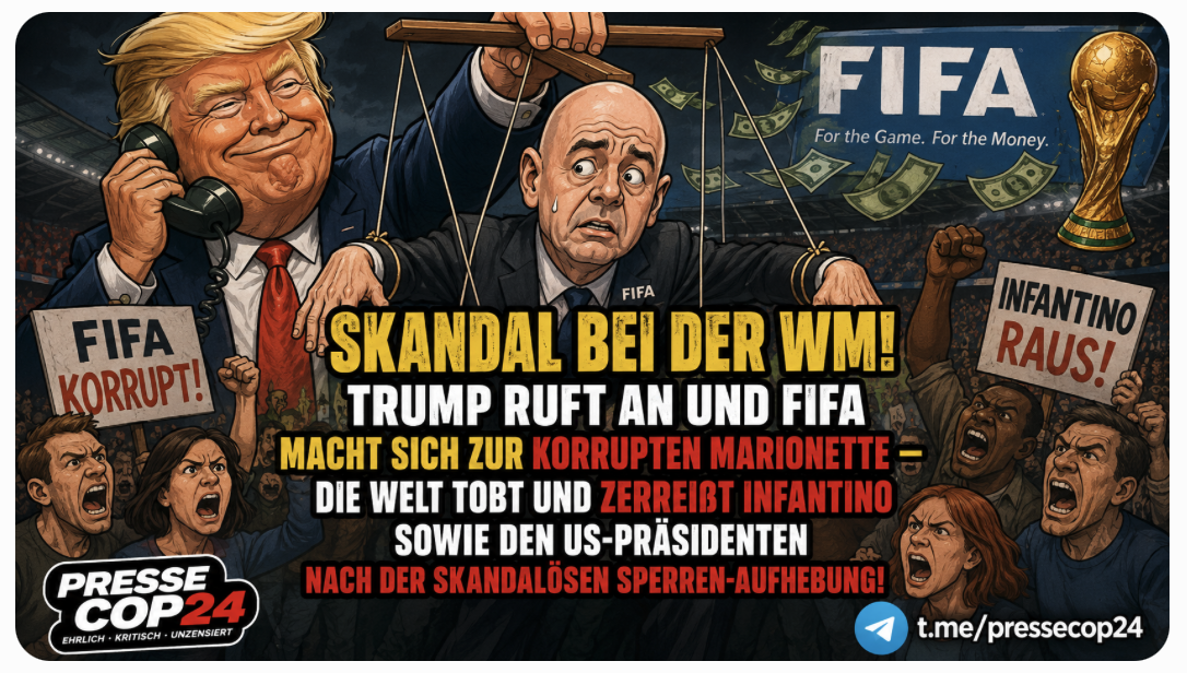 SKANDAL BEI DER WM! TRUMP RUFT AN UND FIFA MACHT SICH ZUR KORRUPTEN MARIONETTE – DIE WELT TOBT UND ZERREIßT INFANTINO SOWIE DEN US-PRÄSIDENTEN NACH DER SKANDALÖSEN SPERREN-AUFHEBUNG!