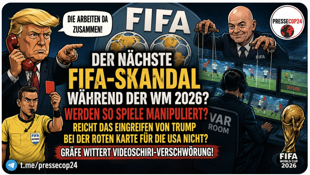 Der nächste FIFA-Skandal während der WM 2026? Werden so Spiele manipuliert? Reicht das Eingreifen von Trump bei der roten Karte für die USA nicht? „Die arbeiten da zusammen“Gräfe wittert Videoschiri-Verschwörung!