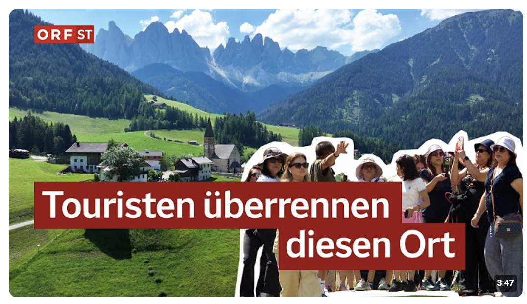 Tourismus-Hotspot St. Magdalena will Maßnahmen gegen Massenansturm I Südtirol heute vom 26.06.2026