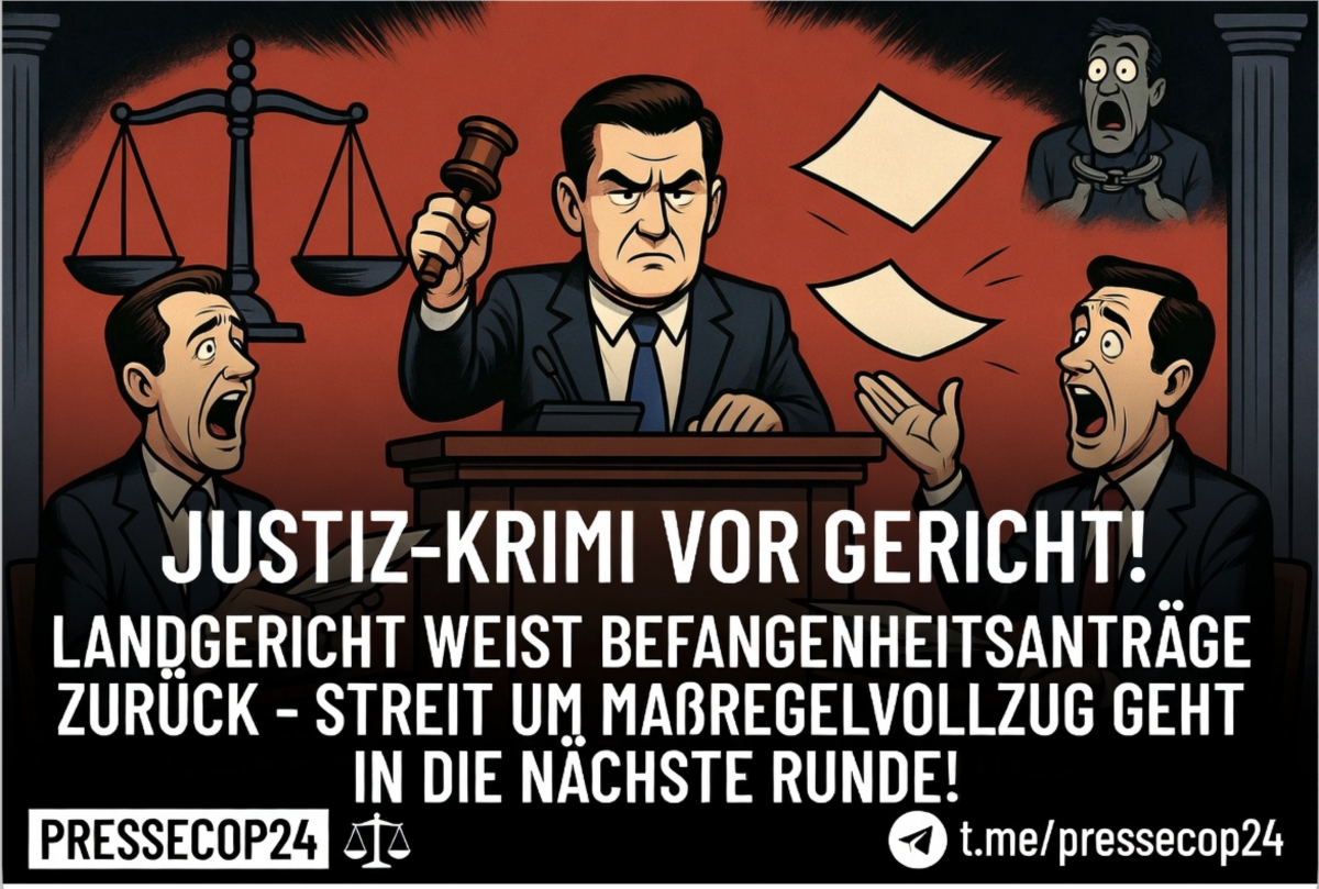 JUSTIZ-KRIMI VOR GERICHT! LANDGERICHT WEIST BEFANGENHEITSANTRÄGE ZURÜCK – STREIT UM MAßREGELVOLLZUG GEHT IN DIE NÄCHSTE RUNDE!