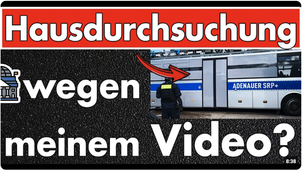 Hausdurchsuchung bei Adenauer-SRP-Besitzern! Mir haben Sie Vorwürfe gemacht, dann kam der Staat!