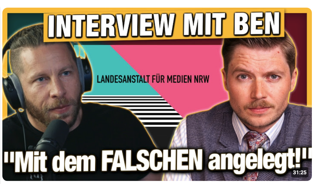 Ben im Interview: Landesmedienanstalt NRW gegen Podcaster – „Haben sich mit dem Falschen angelegt“