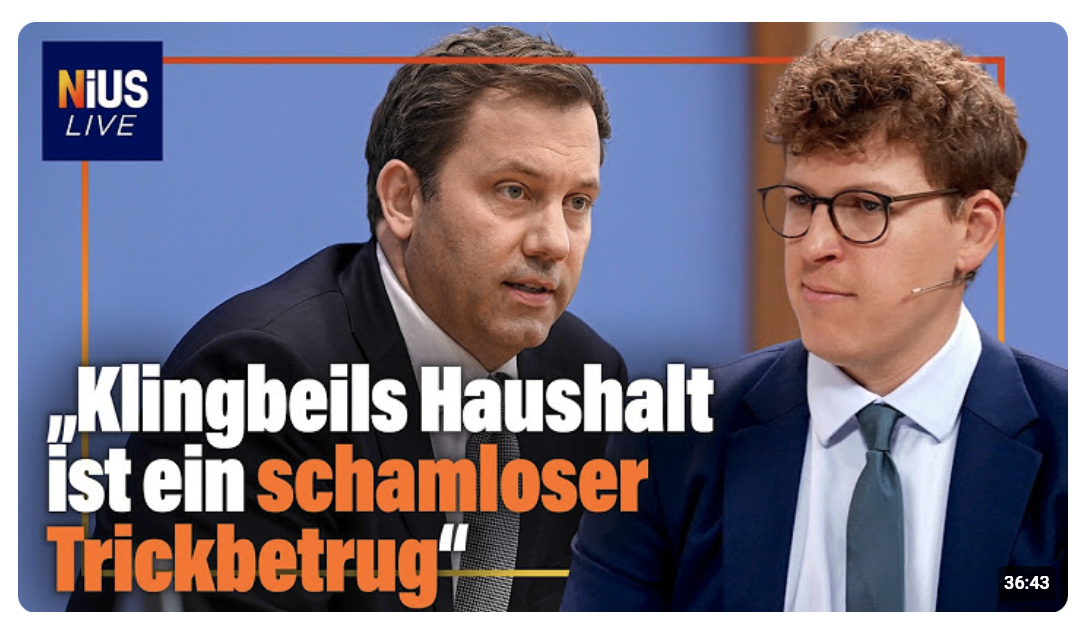 Dreister Trick: Straßen und Brücken sind jetzt „Militärausgaben“ | NIUS Live