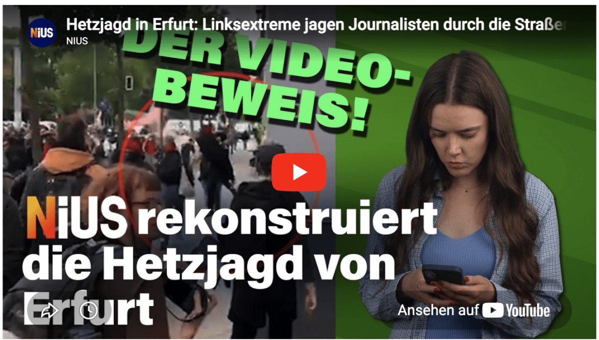 Hetzjagd in Erfurt: Linksextreme jagen Journalisten durch die Straßen