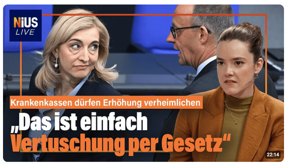 Krankenkassen: Die heimliche Beitragserhöhung kommt durch die Hintertür | NIUS Live