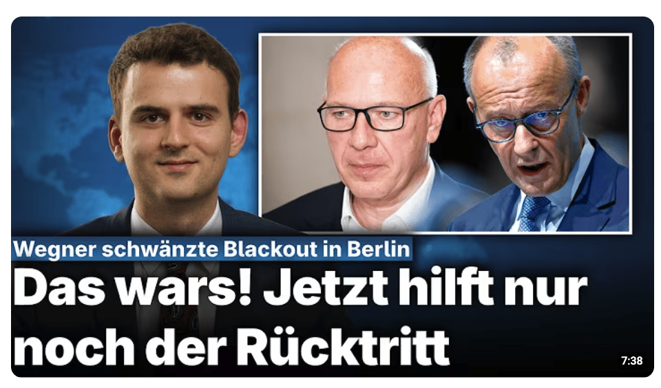 Neue Details: Stromausfall – und Wegner machte frei