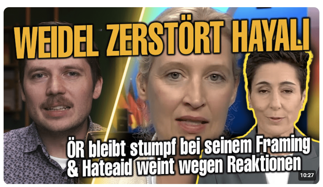 Interview: Dunja Hayali gegen Alice Weidel und Hateaid ist auch dabei