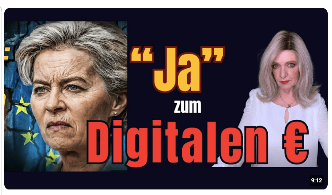 EU-DIKTATUR Ja! zum Digitalen Euro. Heute im EU-Parlament