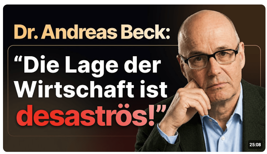 Mehr Steuern, weniger Krise? Dr. Andreas Beck über deutsche Wirtschaft: Die Zahlen sind alarmierend!