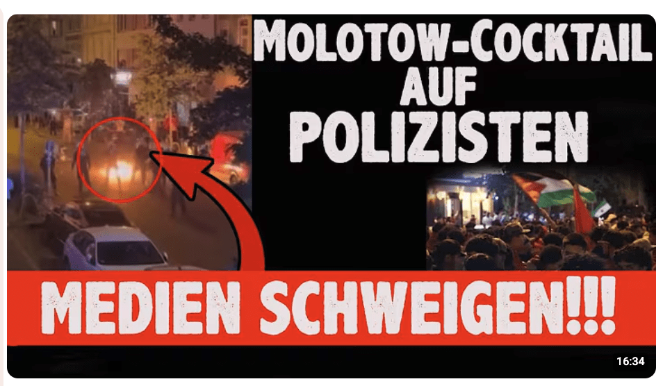 Migranten Krieg in Düsseldorf Molotow Cocktail auf Polizisten Medien schweigen!!!