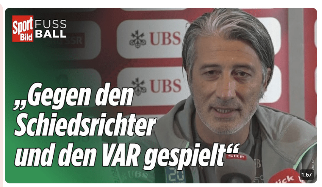 Schweiz-Trainer Yakin immer noch sauer: „Hat mit Fußball-Verstand nichts zu tun“