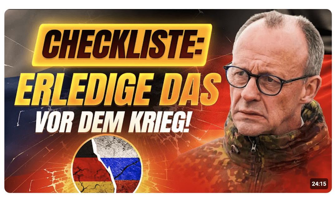 CHECKLISTE: 5 DINGE, die du VOR dem Krieg erledigen musst! (2026)