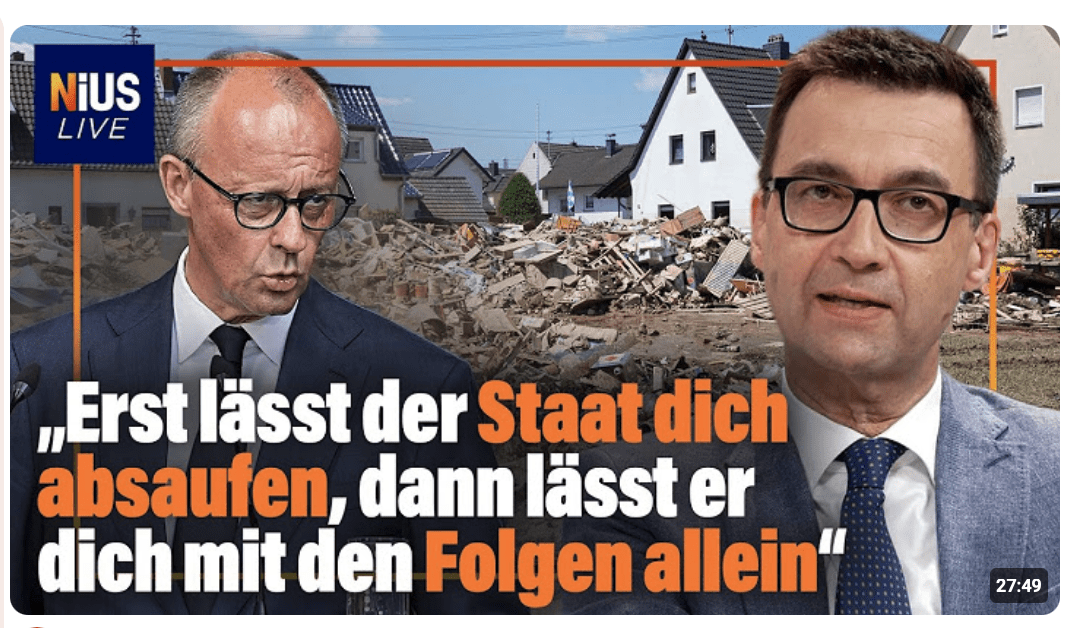 Jahrestag im Ahrtal: Merz und Steinmeier instrumentalisieren die Flut | NIUS Live