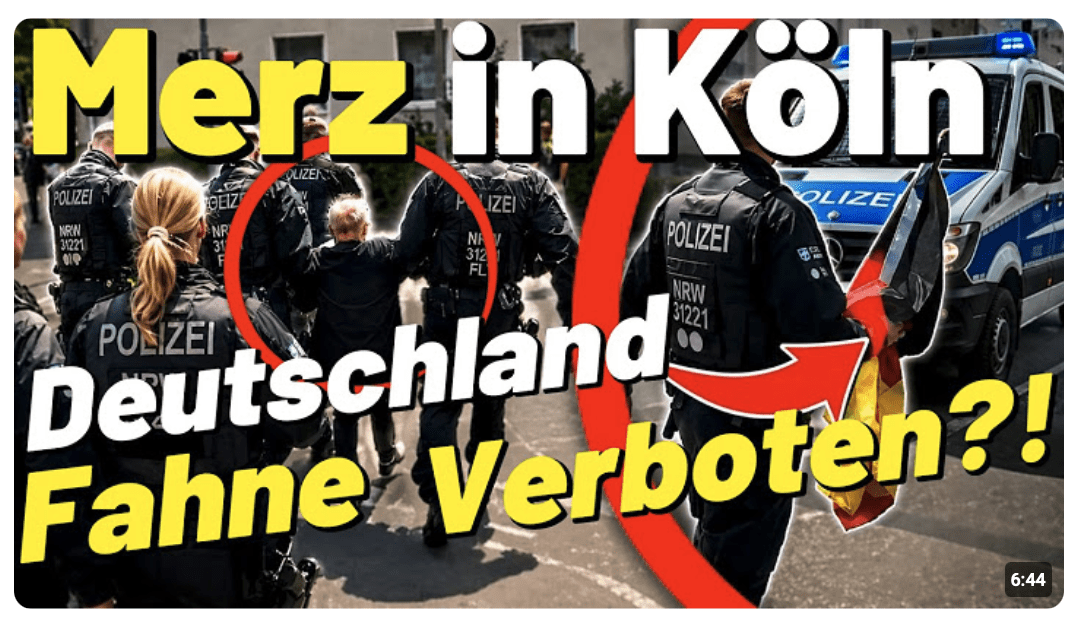 SKANDAL! Polizeimaßnahme wegen Deutschlandfahne!  Friedrich Merz Uni Köln – Protest gegen Kanzler