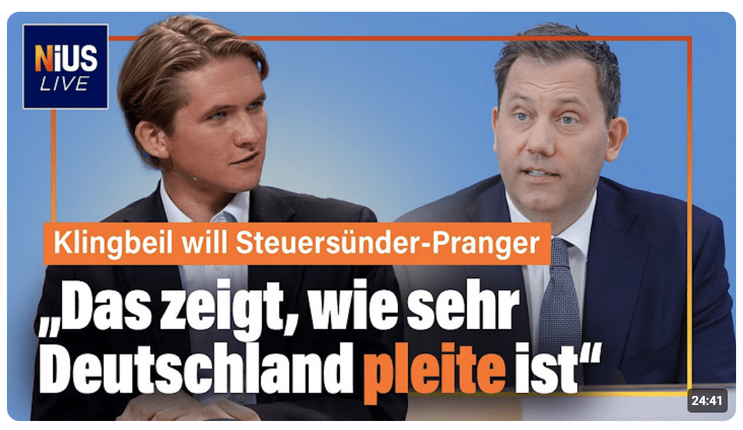 Klingbeil will Steuersündern an den Kragen – mit umstrittener Methode | NIUS Live
