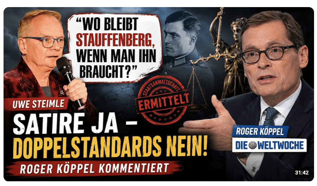 Ermittlungen gegen Uwe Steimle – Roger Köppel rechnet mit den Doppelstandards ab