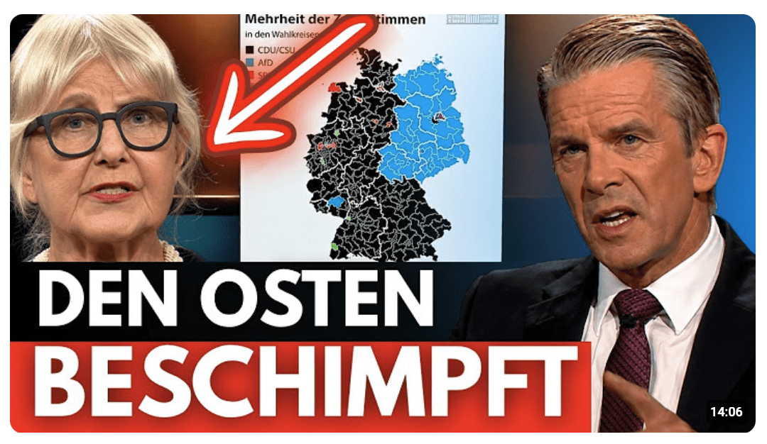 „Will nicht den Osten beschimpfen“! Grüne Bürgerrechtlerin redet sich bei Lanz um Kopf und Kragen!