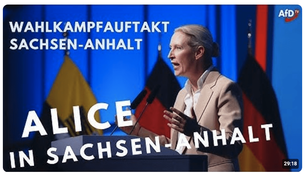 Dr. ALICE WEIDEL beim AfD Wahlkampfauftakt Sachsen-Anhalt 18.07.26