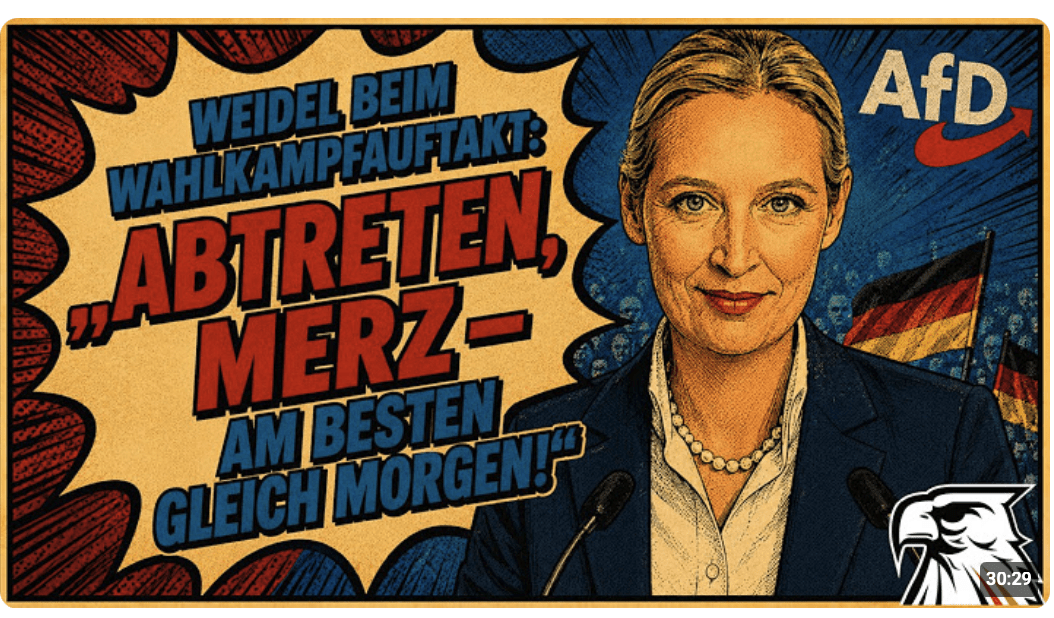 Weidel LIVE: „1 Mio. Illegale abschieben! 50% Steuern runter! VS abschaffen! EU reformieren!“