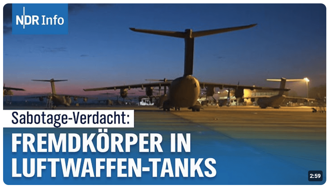 Geheimnisvolle Funde bei Luftwaffe: Sabotage an der Bundeswehr Maschine A400M? | NDR Info