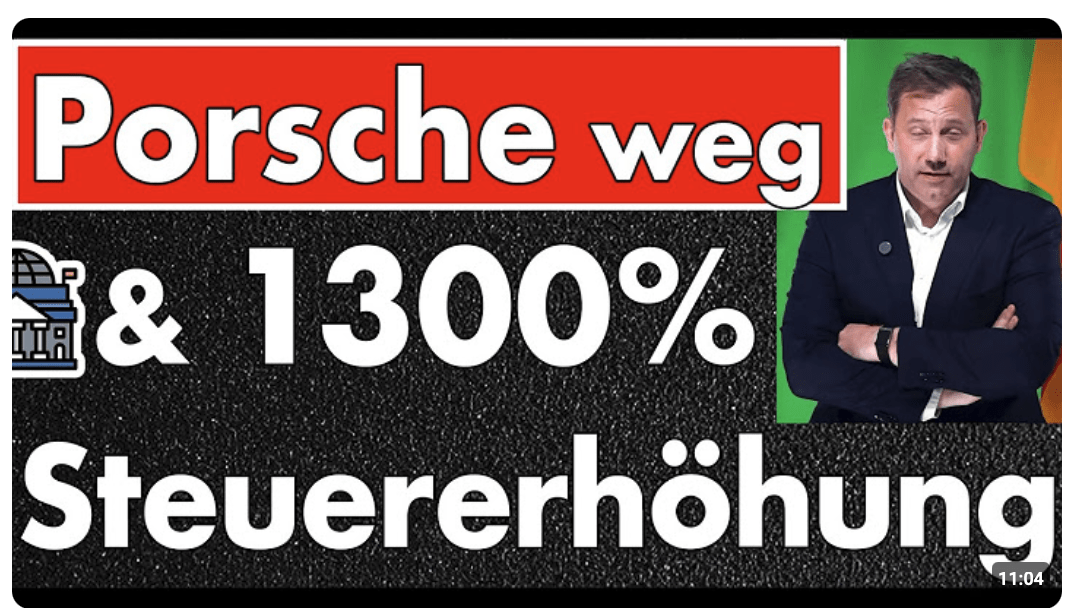 Lars Klingbeil: 1300% Steuer rauf – schlechtester Finanzminister aller Zeiten! Rolex & Porsche weg!