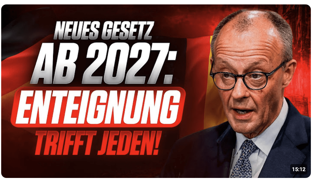 Dieses Gesetz trifft JEDEN: So wirst du ab 2027 ENTEIGNET.
