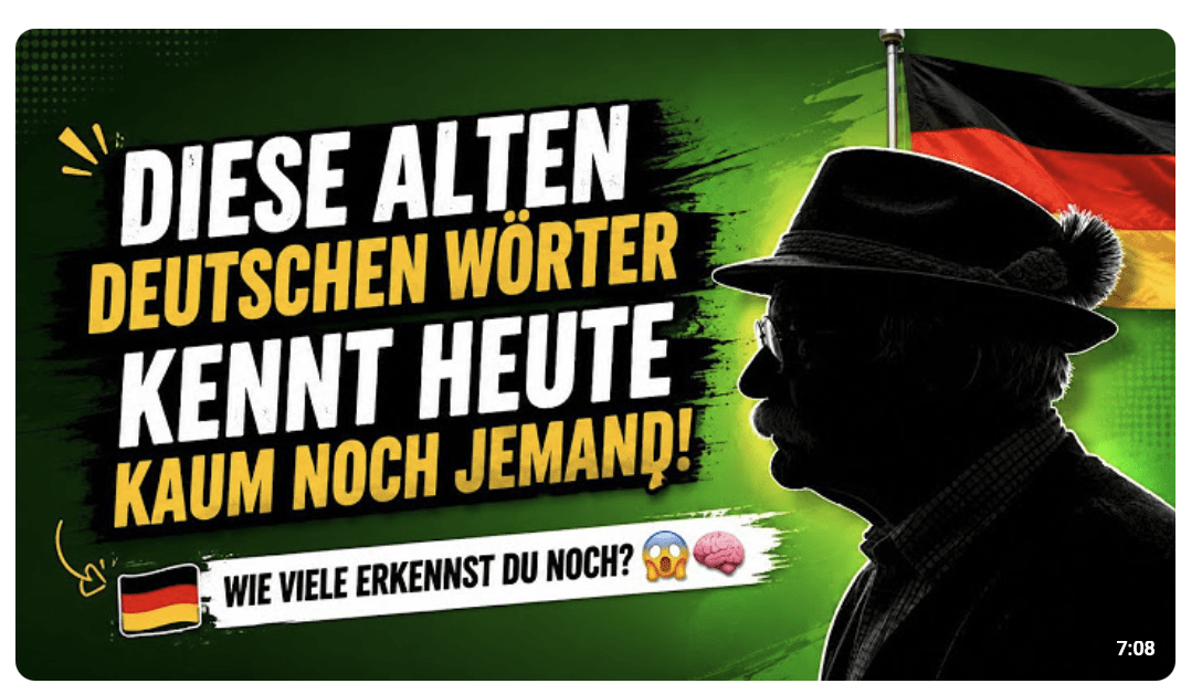 Diese alten deutschen Wörter kennt heute kaum noch jemand!  | Wie viele erkennst DU noch?