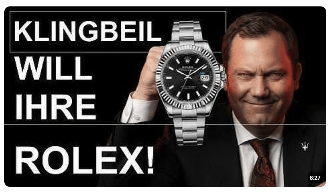 Wer Rolex trägt ist kriminell!