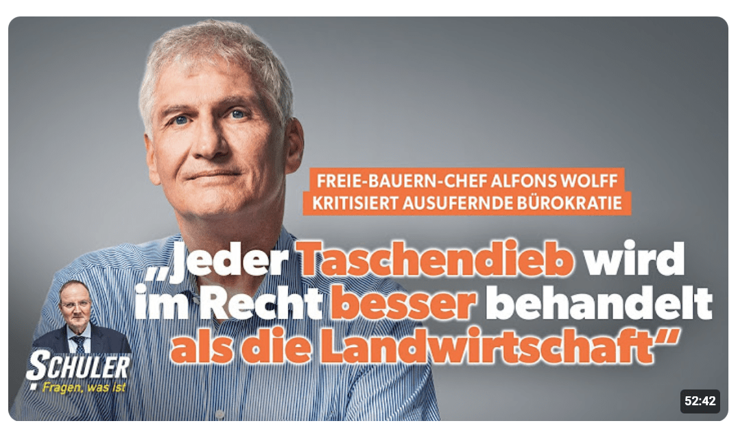 Deutschlands Bauern am Limit? Freie-Bauern-Chef im Schuler-Interview
