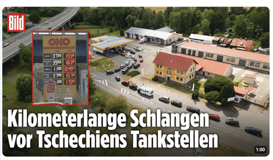 Ende vom Tankrabatt: Jetzt stürmen die Deutschen Tschechiens Zapfsäulen
