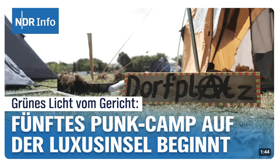Punk-Protestcamp auf Sylt gestartet: Gerichte weisen Beschwerde ab | NDR Info